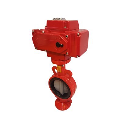 Vanne papillon de protection incendie en acier au carbone