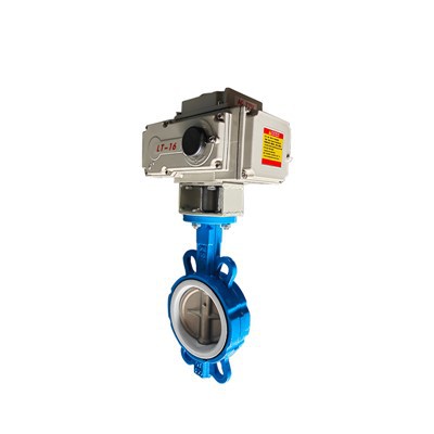 Vanne papillon électrique à moteur PTFE